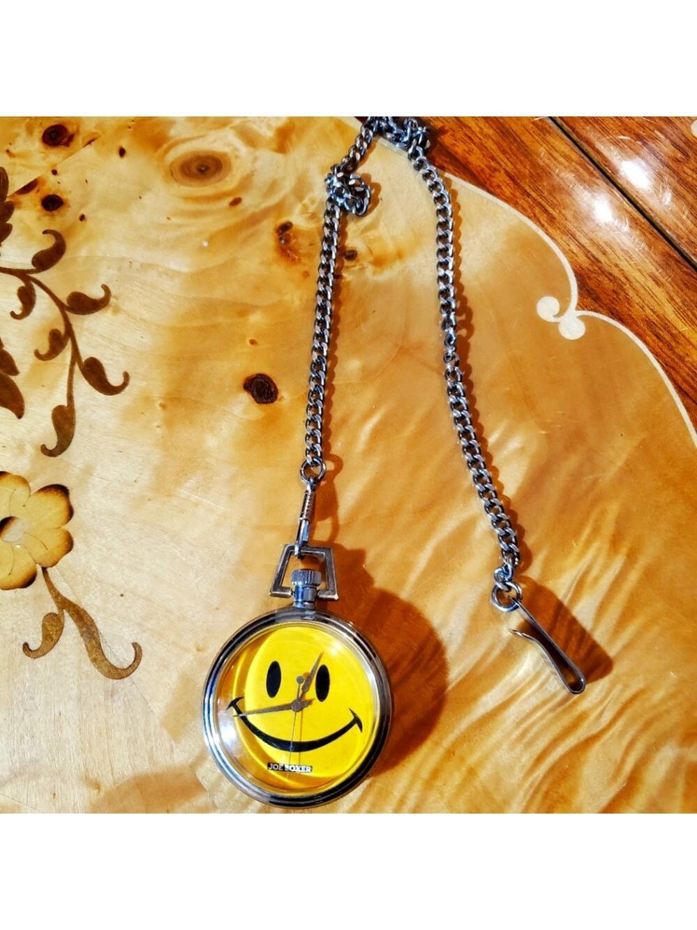 Joe Boxer Smiley 1995 Pocket Watch